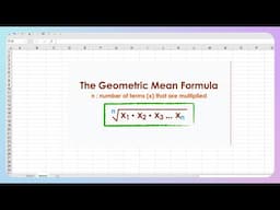 Geometric Mean: Finding the Geometric Rate of Return