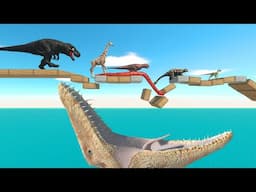 Unstable Bridge Challenge: Don't Fall Into The Mosasaurus' Mouth