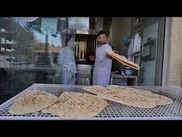 "Traditional Taftoon Bread with Slapping Technique | Honeycomb Dough Secret"