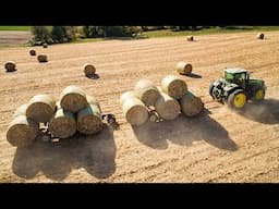 Raking and Baling Corn Fodder | Cattle Bedding For Winter