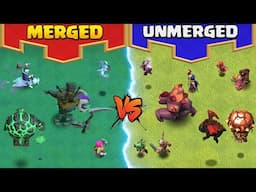 MERGED HALLOWEEN TROOPS VS UNMERGED TROOPS💥 CLASH OF CLANS COMPARISON.....