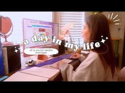 DAY IN MY LIFE as a social media manager ☕ VLOG | canva tutorial, work flow, social tips + editing