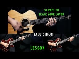 how to play "50 Ways To Leave Your Lover" on guitar by Paul Simon | guitar lesson tutorial