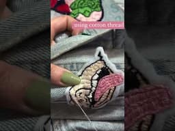 how to hand sew an embroidery patch | fashion tutorial