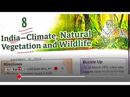 ICSE Class 8 geography chapter 8 India Climate Natural Vegetation and Wildlife