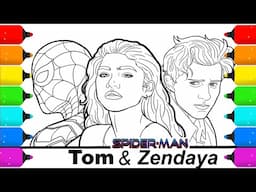 Digital Drawing Spider-Man Stars Tom Holland & Zendaya