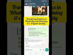 How to send graphics as document in WhatsApp | How to transfer files in WhApp without losing quality