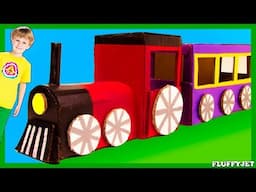 Dinosaur Toy Train Stop Motion Animation with pretend play for children