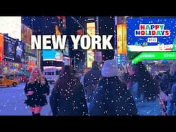 New York City LIVE Snow Walk in Manhattan on Sunday Evening (February 2, 2025)