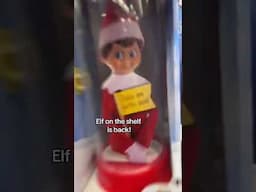 The elf is back!! He is watching your every move! #elfontheshelf