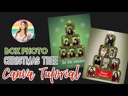 Easy DIY Box Christmas Tree Family Photos | Canva Tutorial