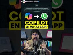 Como ACTIVAR MICROSOFT COPILOT en WHATSAPP [ 100%GRATIS ] Short de Inteligencia Artificial