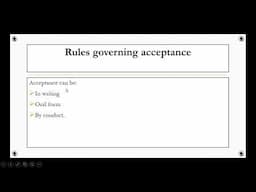 Acceptance of an offer//Law of contract (Business Law)