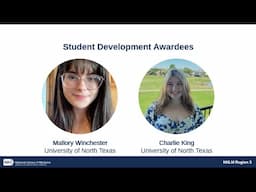 Student Development Award Presentations: Mallory Blankenship and Charlie King - Oct 18, 2024