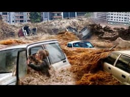 Chaos in Italy today!! Bad weather causes major flood in Sicily, cars and homes buried in Messina