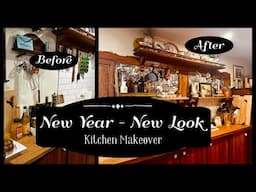 New Year New Look  Kitchen Transformation #recycle #thrifted #vintagehome #diy #budget