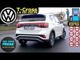 2025 VW T-Cross 1.5 TSI R Line DSG 150 PS 🚗 Test Drive | Fuel Consumption & Performance Test