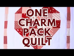 Make a heart quilt using all 42 squares in a charm pack!