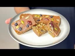 Dates & Nuts Bar | how to make healthy chocolate bar | 5 mins dessert | healthy snacks recipe