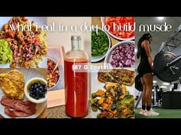 WHAT I EAT IN A DAY | HIGH PROTEIN MEALS TO BUILD MUSCLE 💪🏾 | EASY & DELICIOUS RECIPES 🥗