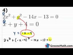 Solving Nonlinear Systems of Equations Practice Test Full Solutions