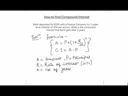 How to find compound interest / Find yearly compound interest using formula / Compound Interest