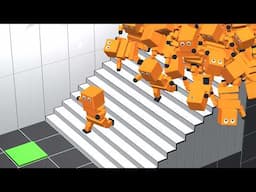 AI Learns to Walk Stairs (deep reinforcement learning)