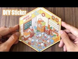 [ASMR] DIY Rabbit Classroom with scene sticker 3D