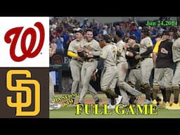 Nationals Vs Padres Jun 24, 2024 FULL Game Highlights | MLB Highlights | MLB Season