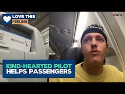 Caring pilot eases passengers concerns about flying ✈️🧑‍✈️| LOVE THIS!