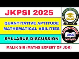 JKPSI 2025 - IMPT. ANNOUNCEMENT by AAFAQ SIR - MATHS by MALIK SIR ( MALIK TUTORIAL)