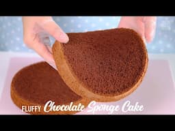 Fluffy Moist Chocolate Sponge Cake. Perfect for Chocolate Lovers!