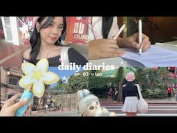 daily diaries 🧸 midterm exams, studying, vlog, concert, grand biniverse