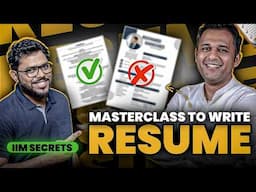 IIM Graduate Shares His Winning Resume Tips | Corporate Resume Format