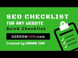 SEO Checklist for Any Website (Quick Checklist for SEO Audit)