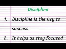 Discipline Essay in English 10 Lines || 10 Lines Essay on Discipline || Essay on Discipline