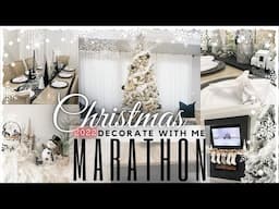 Modern Christmas Decoration Ideas 2022 | White + Black Christmas Home Decor | Holiday Idea Marathon