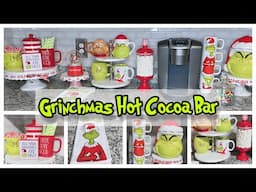 Grinch Christmas Hot Cocoa Bar 2024 | Decorate with Me 💚