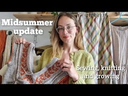 Midsummer sewing, knitting and dye plant update | making my own clothes and growing my food