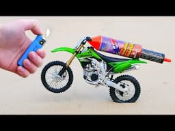 Experiment: XXL ROCKET Instead of The Engine in a Toy Bike !