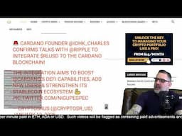 LIVE - Cardano Price Boom - CPI Report - 80-20 Market Rule