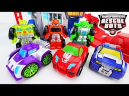 NEW TRANSFORMERS RESCUE BOTS FLIP RACERS CONSTRUCTION SQUAD & RACE TEAM TOYS FUN VIDEOS FOR KIDS