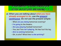 Present Continuous with future meaning #presentcontinuous #education #englishspeaking #learnenglish