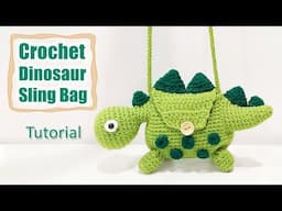 Amigurumi Tutorial l How To Crochet Kids Dinosaur Sling Bag ?