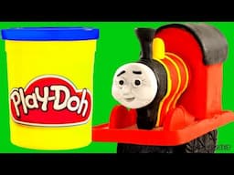 Thomas & Friends dinosaur Stop Motion - Play-Doh cartoon - Toy Video for kids!