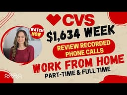 Make $826 To $1,634 Week Listening To / Reviewing Calls For CVS Health | Work From Home Jobs | USA