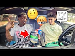 Dumping A TON Of CHEESE In Jordan ICE CREAM To Get His Reaction! *DISGUSTING*