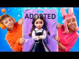 Wednesday Was Adopted by Funny Family | INCREDIBOX SPRUNKI in Real Life | One Colored Challenge