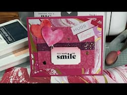 Hugs for Love Card Tutorial - by Stampin’ Up! - Marbled Elegance DSP - Card on Blue Card Club