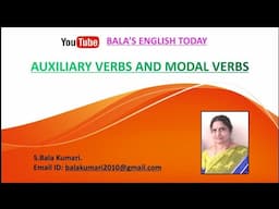 Auxiliary verb and modal verbs | English Grammar | English Today